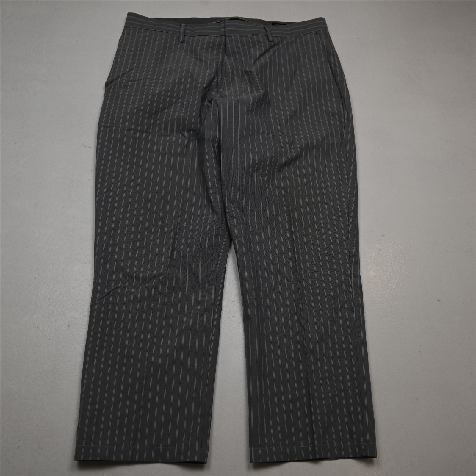 Banana Republic 33x26 Gray Striped Slim Fit 676187 Dress Mens Pants